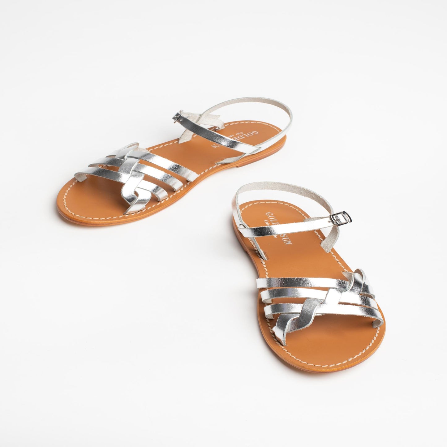 PHOTINIA sandales en cuir silver