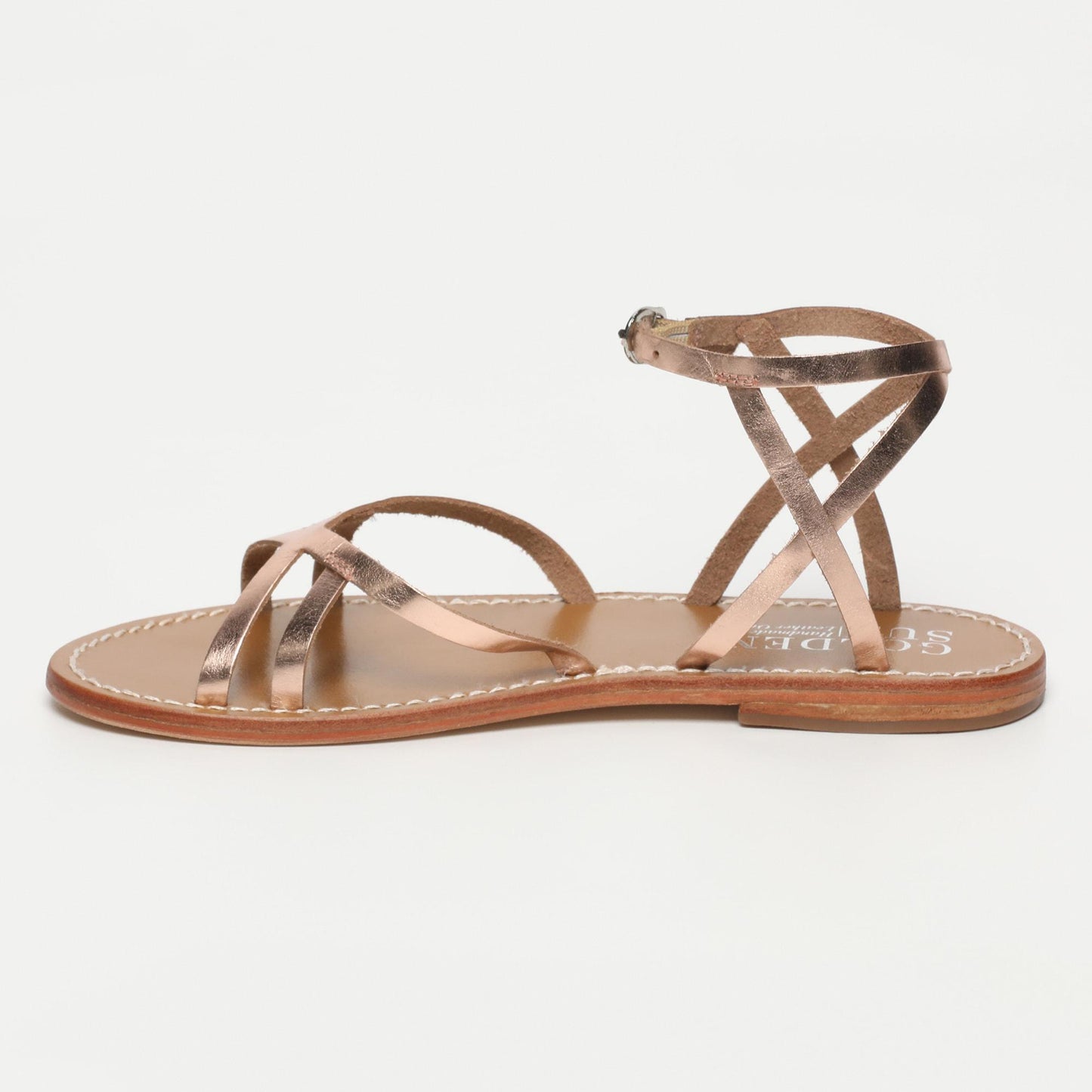 PINDELO sandales en cuir rosegold