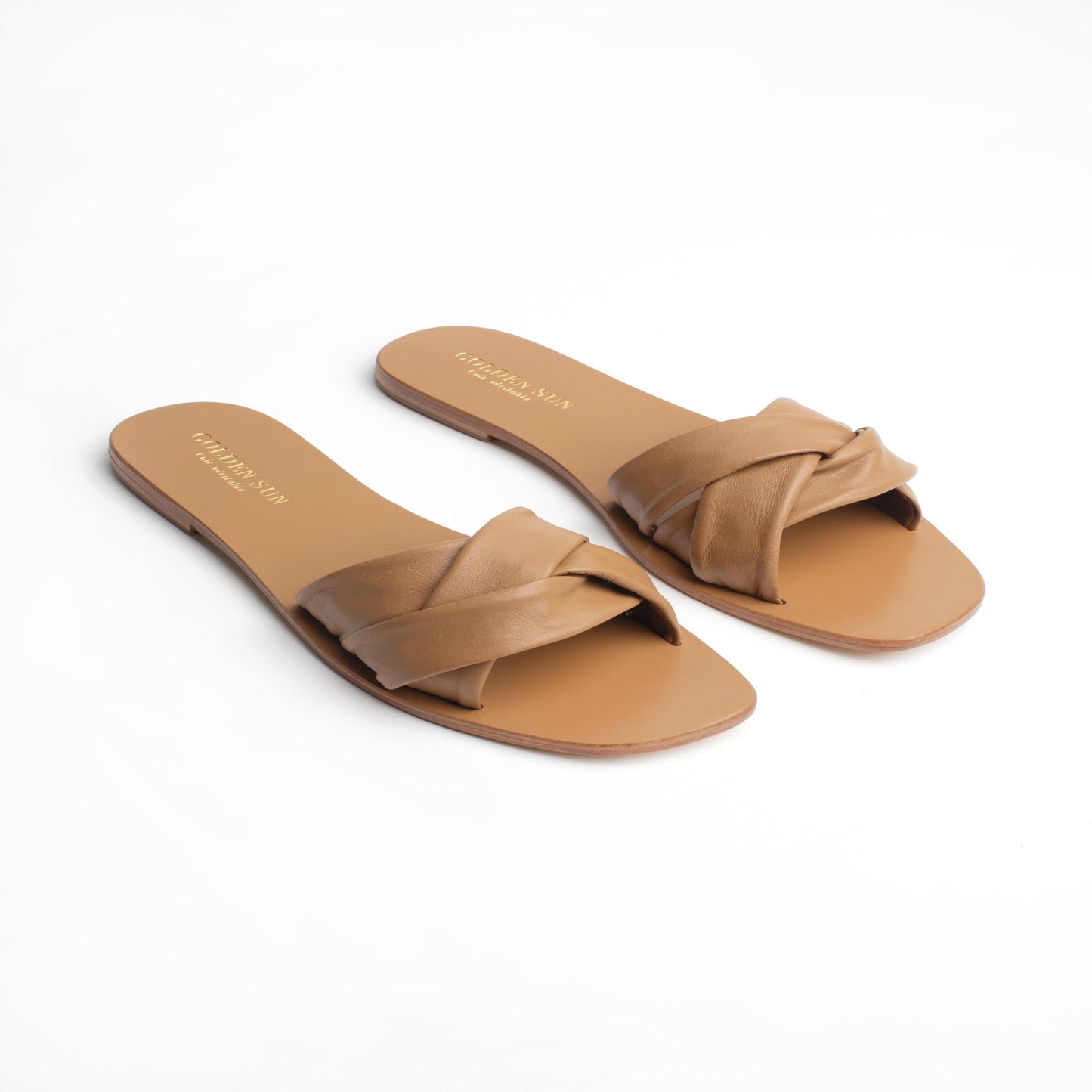 POEMA sandales en cuir light tan