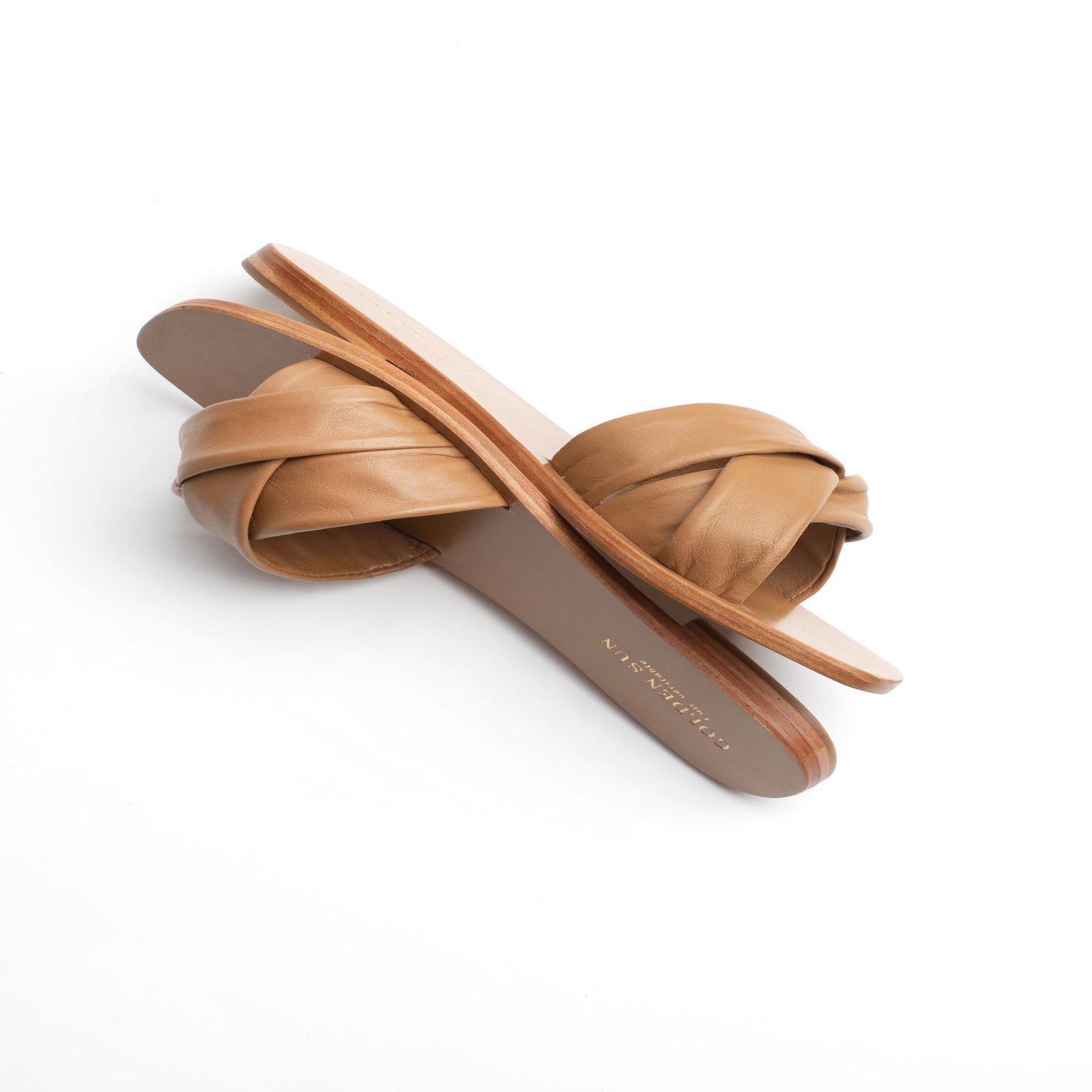 POEMA sandales en cuir light tan