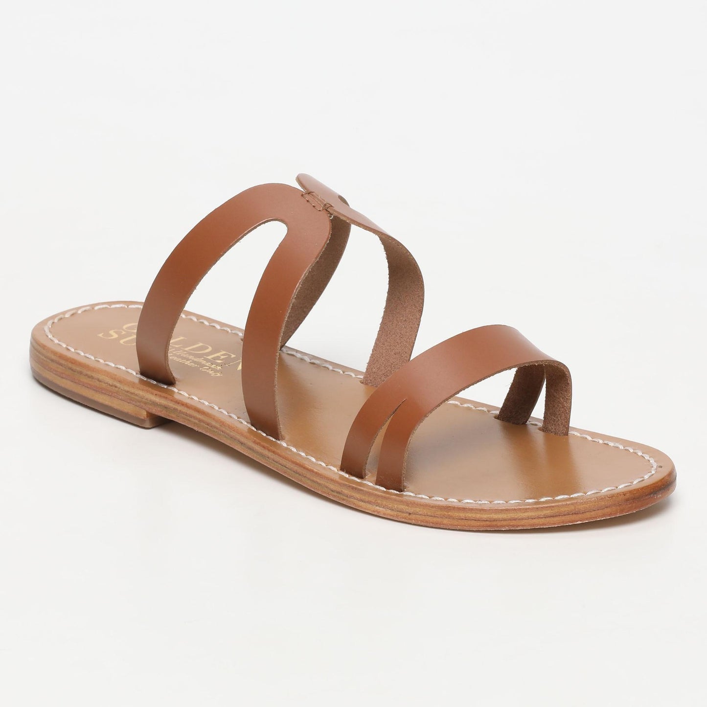 PREDALVA sandales en cuir camel