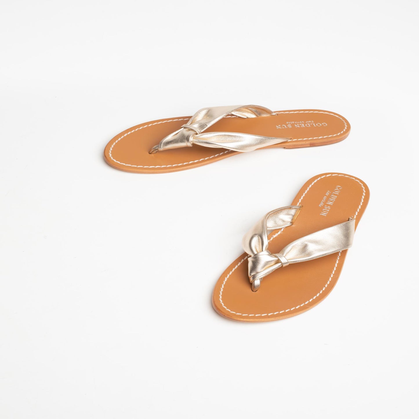 PUROTU sandales en cuir gold