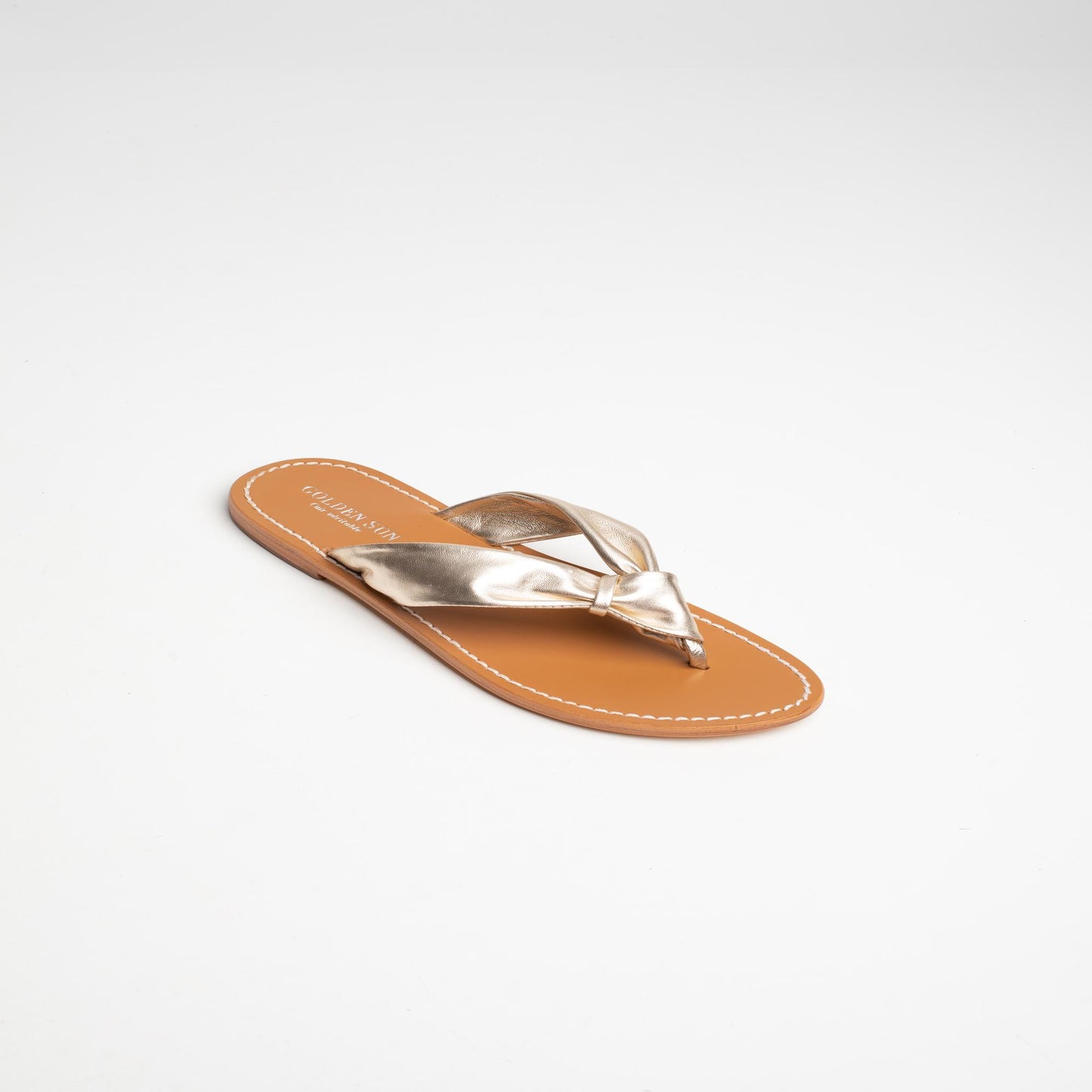 PUROTU sandales en cuir gold