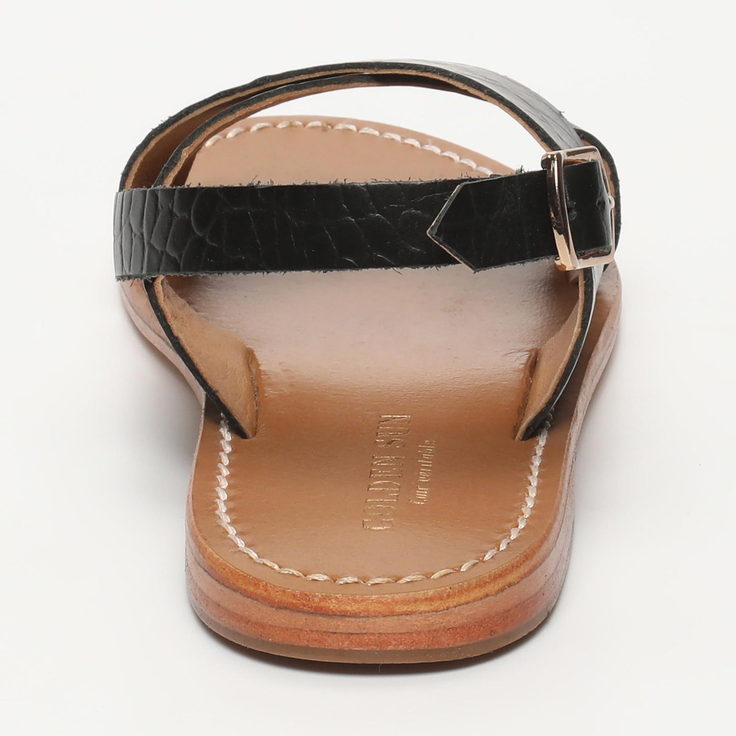 ROSEDALE sandales en cuir black croco