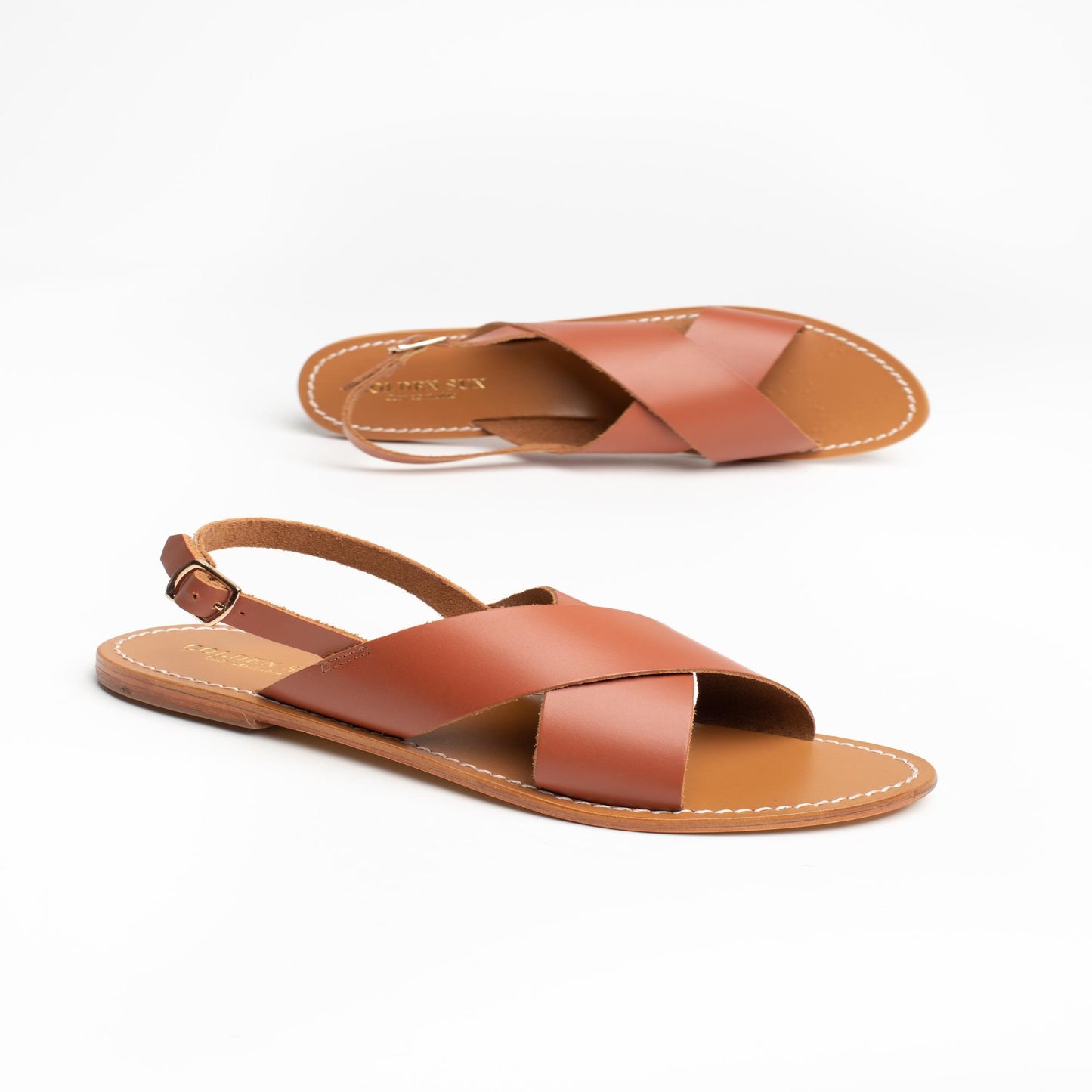 ROSEDALE sandales en cuir camel