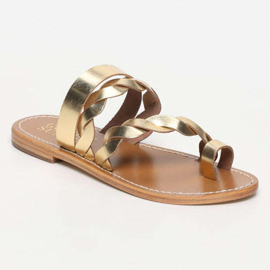 SAMPRIZ sandales en cuir dark gold