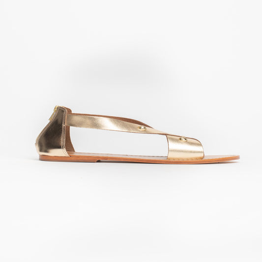 SEACREST sandales en cuir dark gold