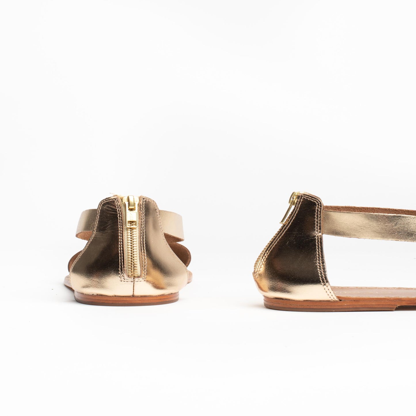SEACREST sandales en cuir dark gold
