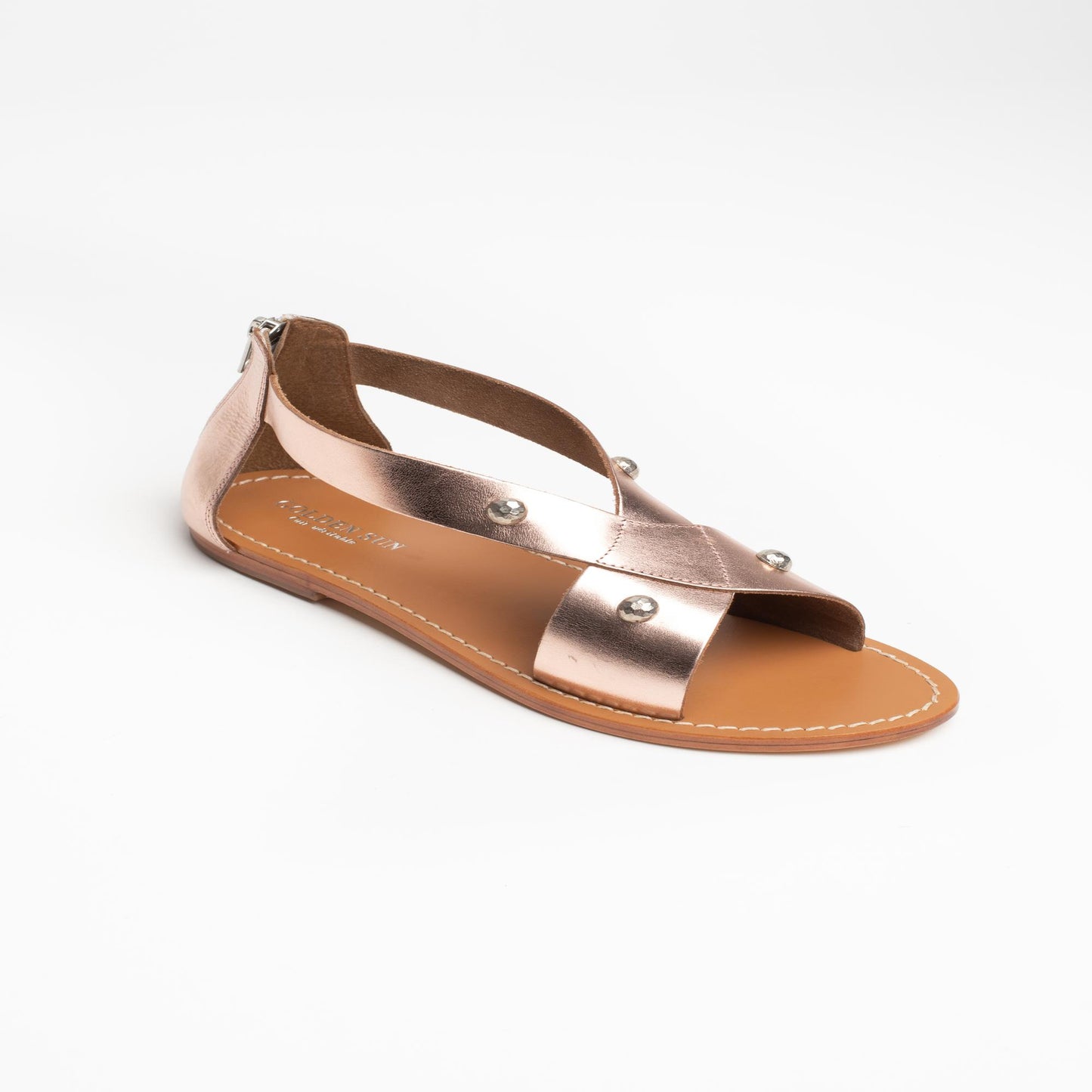 SEACREST sandales en cuir rosegold
