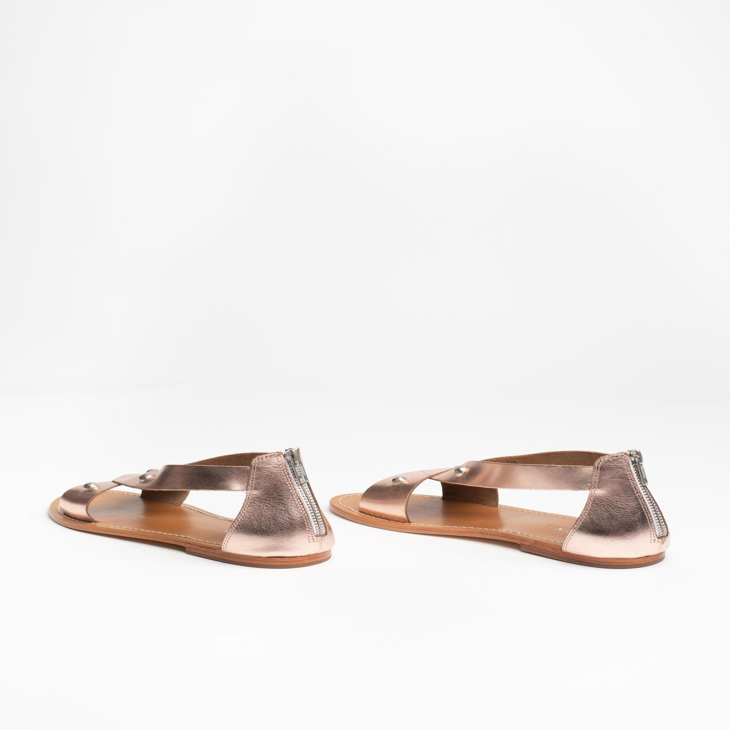SEACREST sandales en cuir rosegold