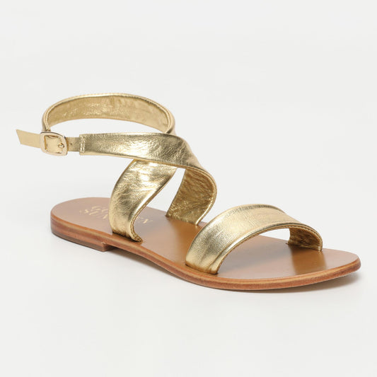 SEPINS sandales en cuir dark gold