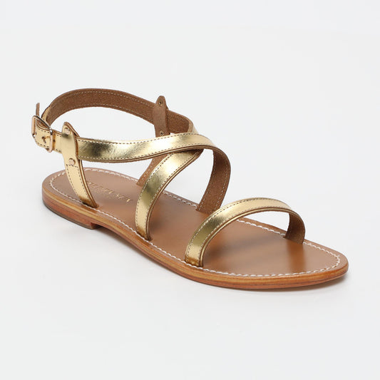 STELLA sandales en cuir dark gold