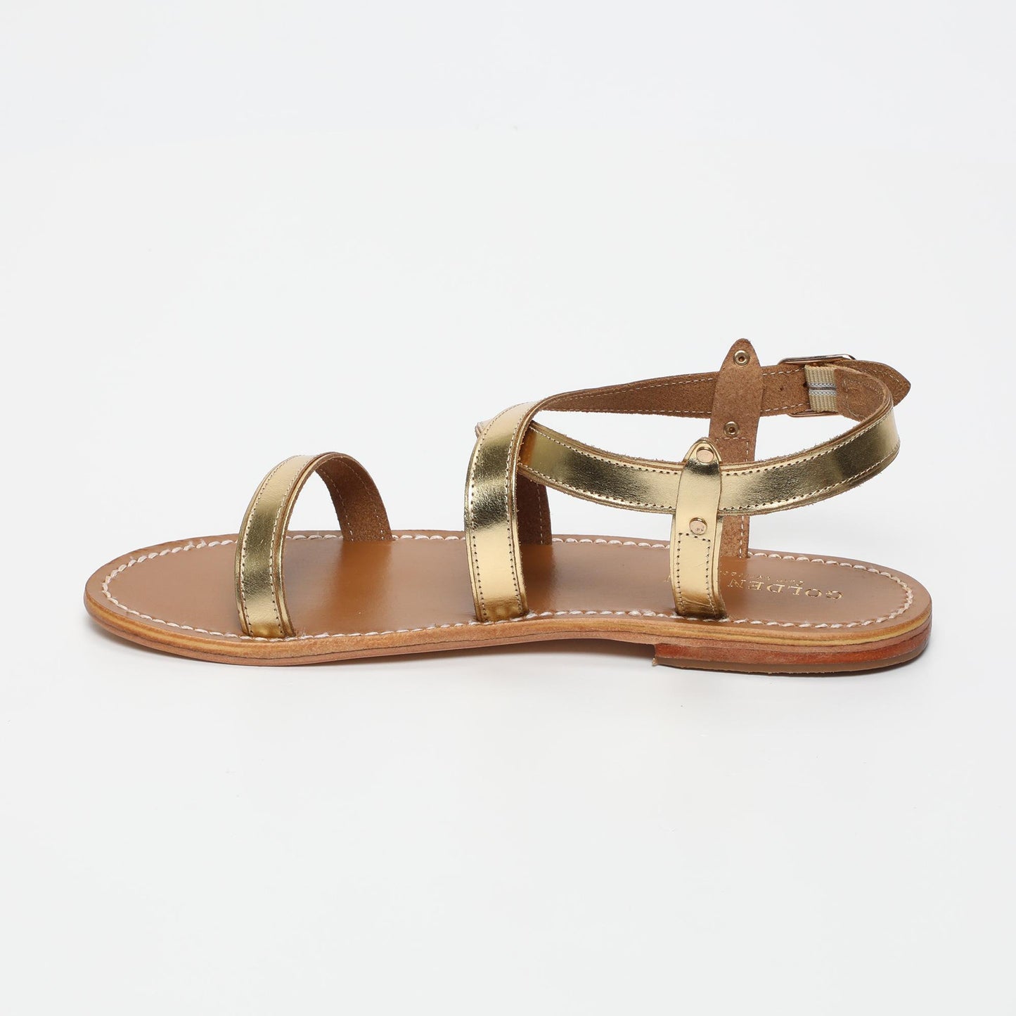 STELLA sandales en cuir dark gold
