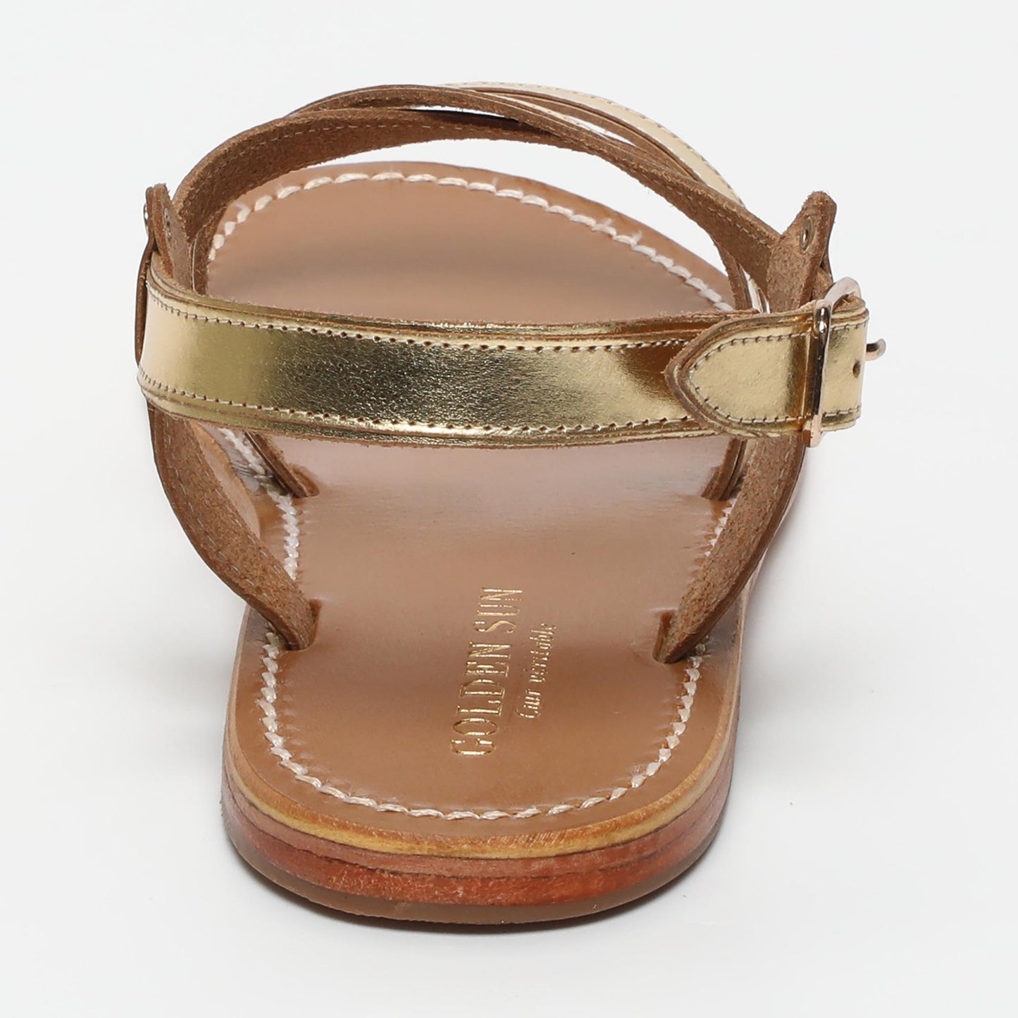 STELLA sandales en cuir dark gold