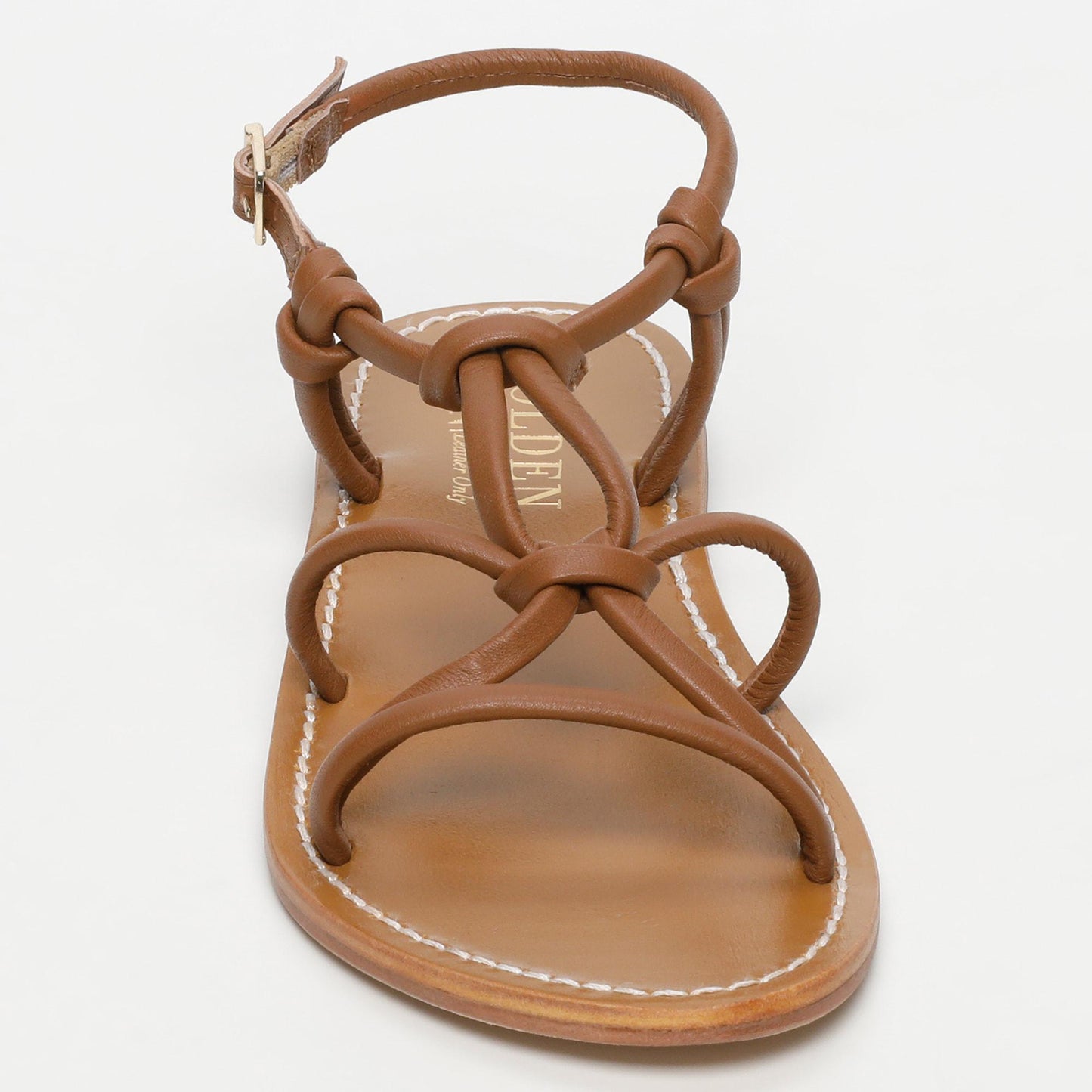 SUE sandales en cuir camel