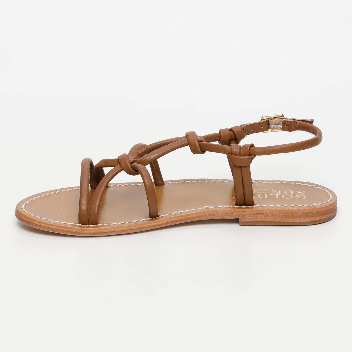 SUE sandales en cuir camel