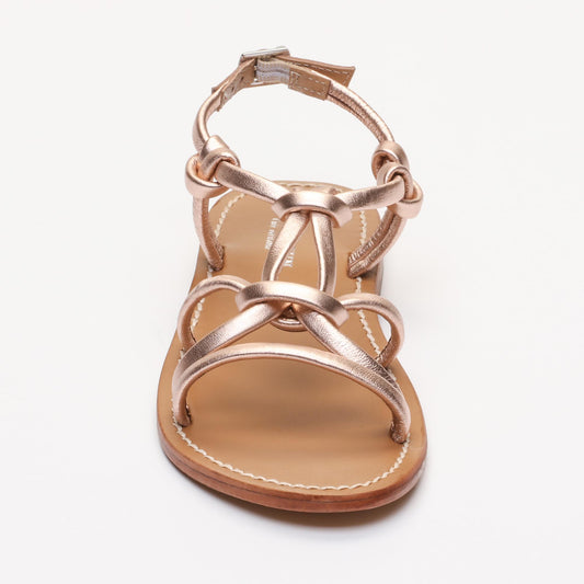 SUE sandales en cuir rosegold