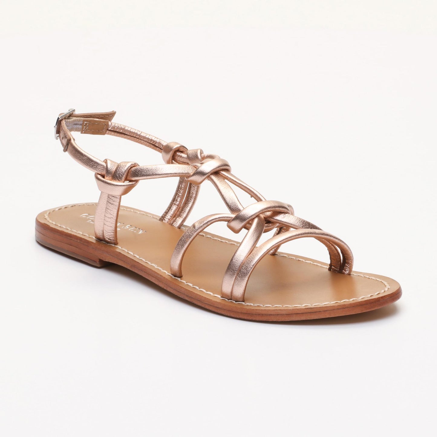 SUE sandales en cuir rosegold