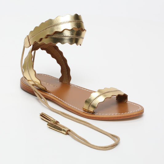 SUNSETBAY sandales en cuir dark gold