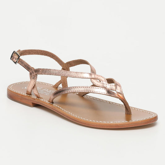 SYRINGA sandales en cuir rosegold