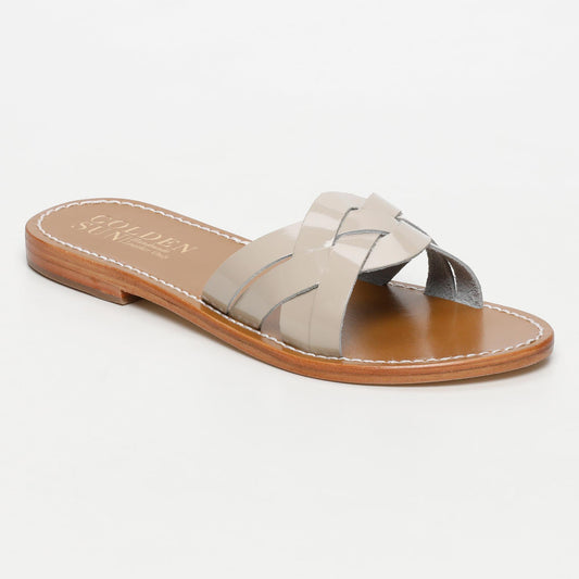 TADAO sandales en cuir cream patent
