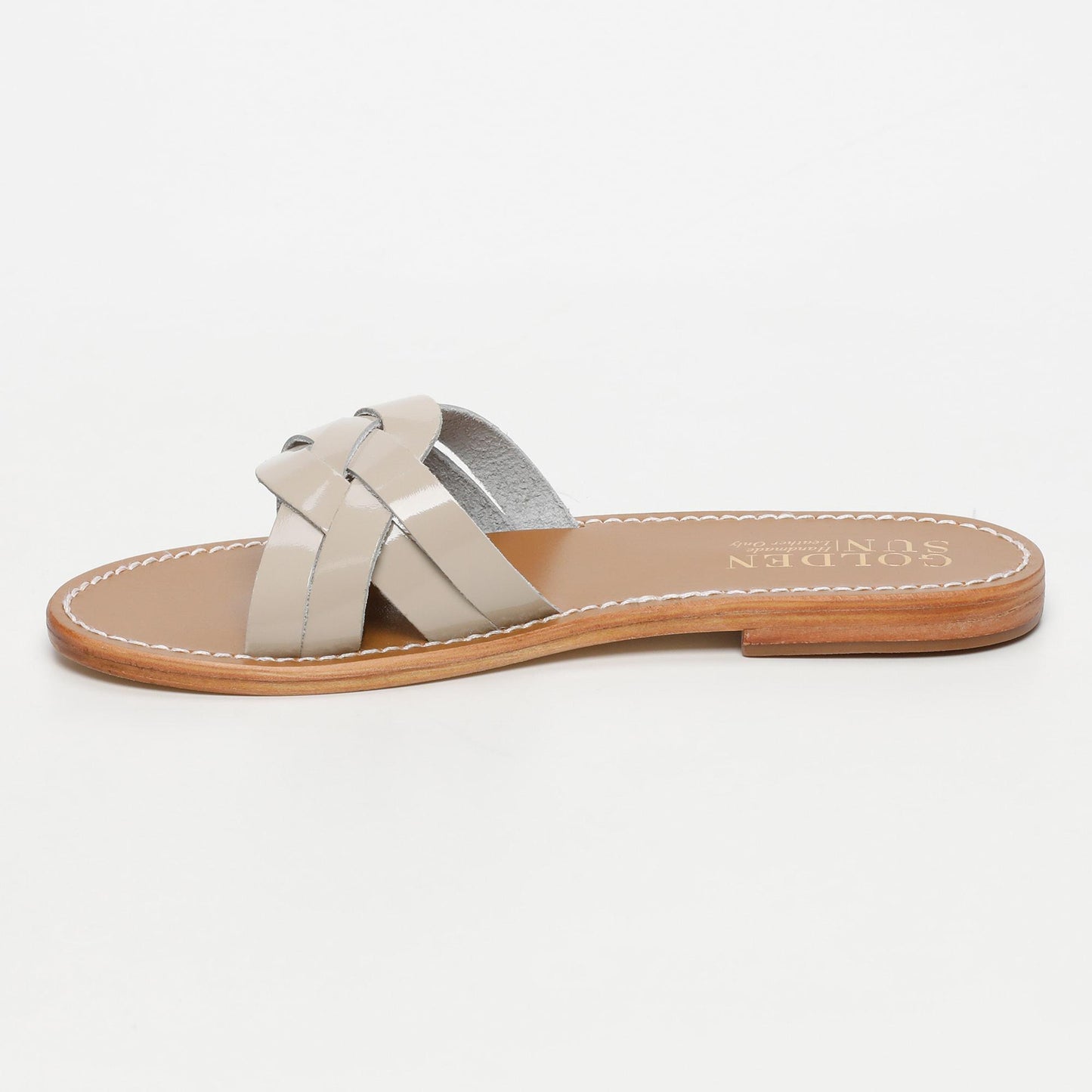 TADAO sandales en cuir cream patent