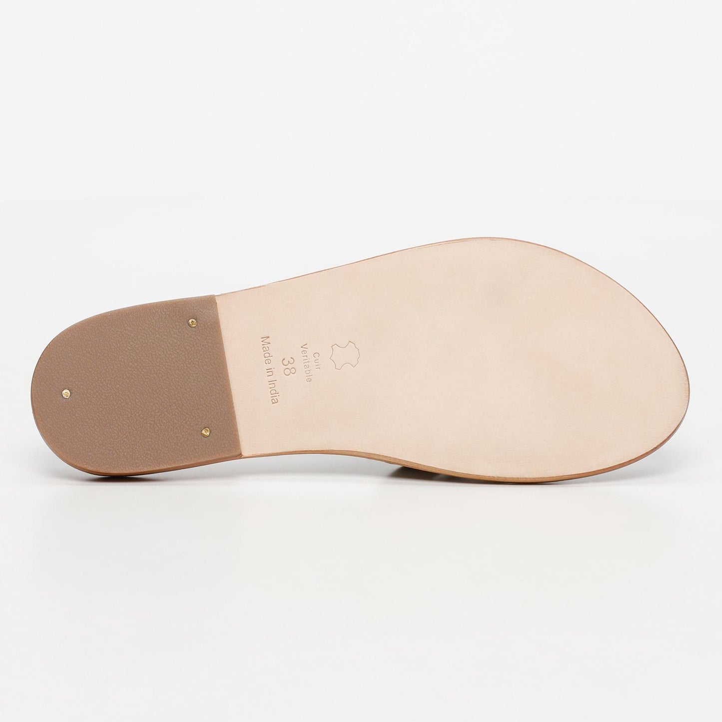TADAO sandales en cuir cream patent