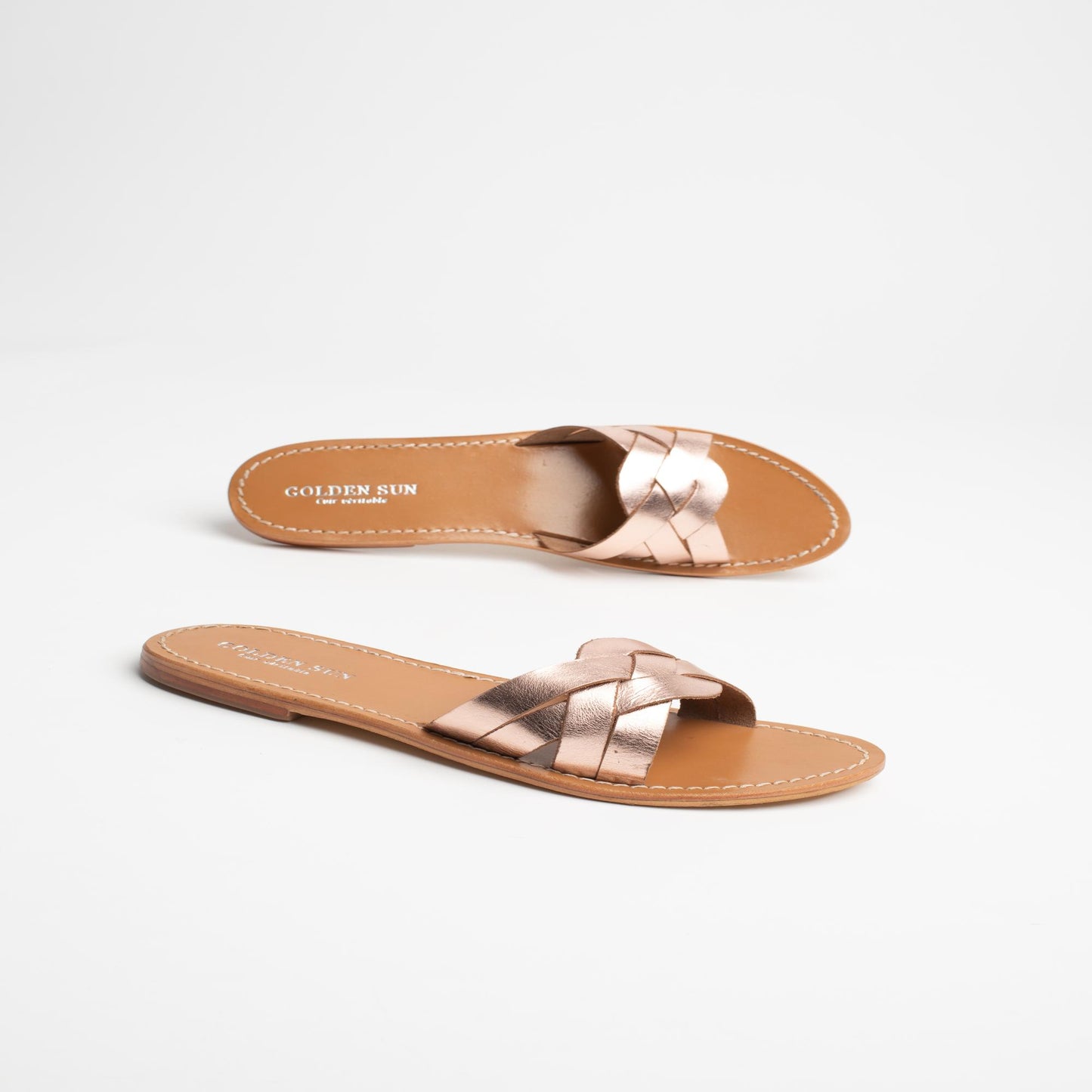 TADAO sandales en cuir rosegold