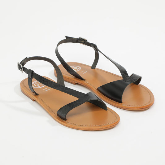 TIMO sandales en cuir black buff