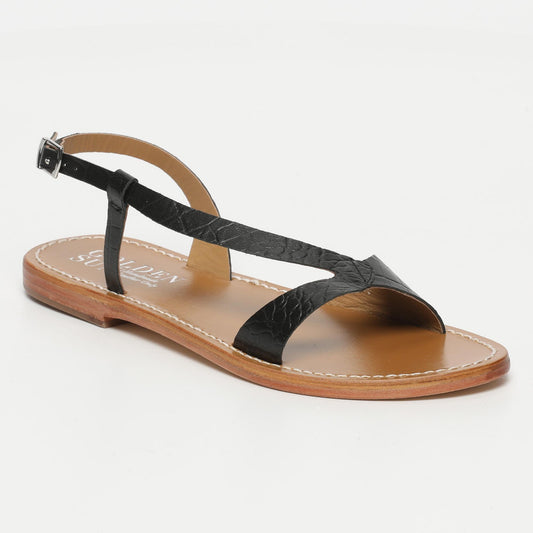TIMO sandales en cuir black croco