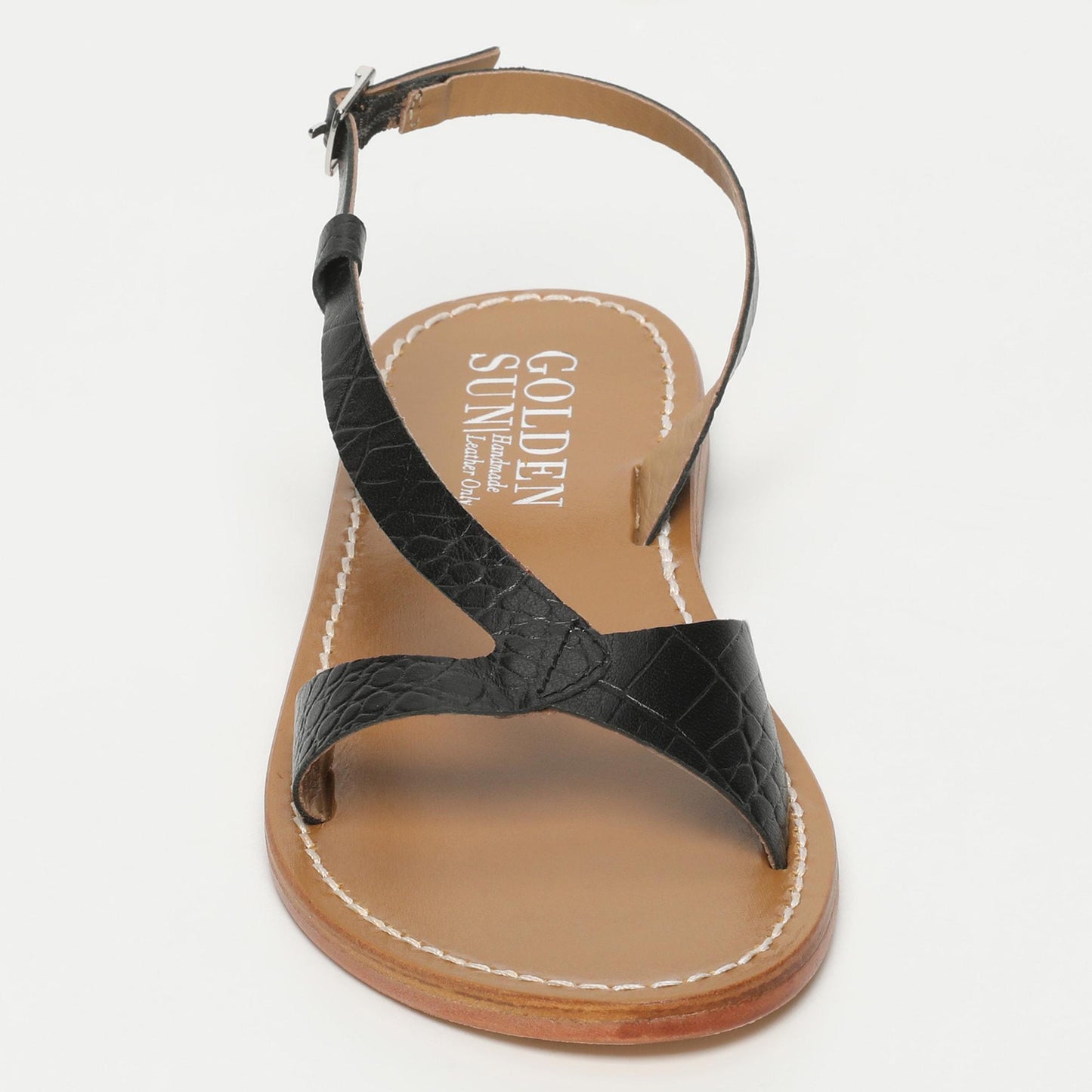 TIMO sandales en cuir black croco
