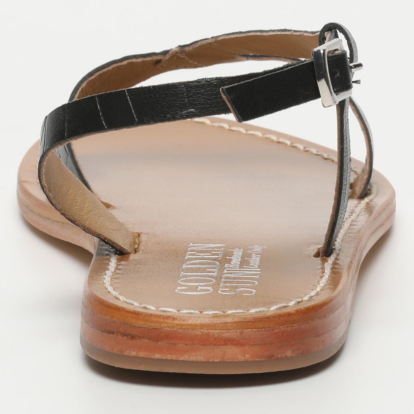 TIMO sandales en cuir black croco