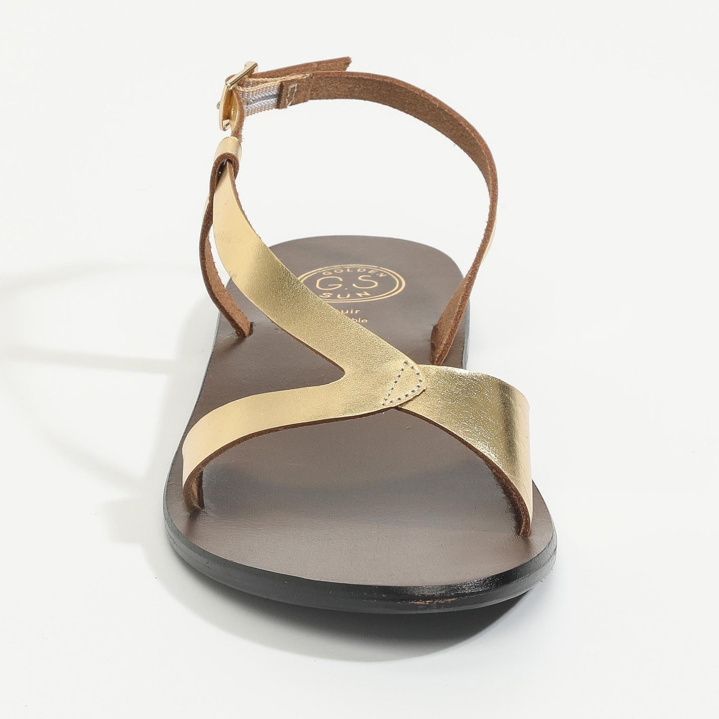 TIMO sandales en cuir dark gold