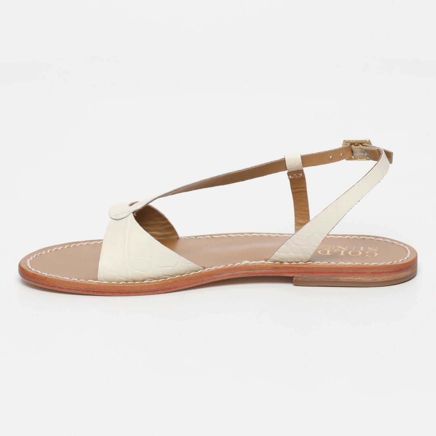 TIMO sandales en cuir white croco