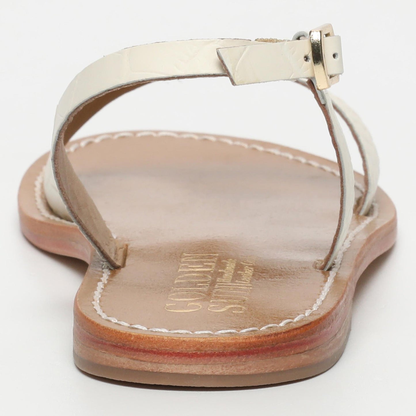 TIMO sandales en cuir white croco