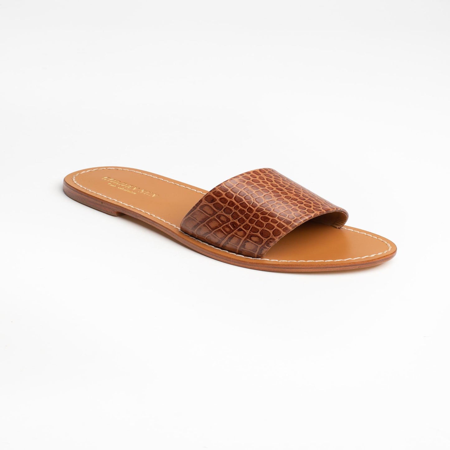 TIMPOOCHEE sandales en cuir tan croco