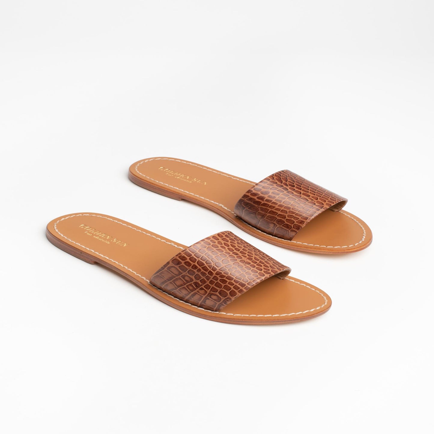TIMPOOCHEE sandales en cuir tan croco