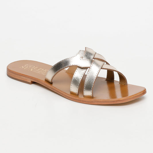 TOCHA sandales en cuir gold