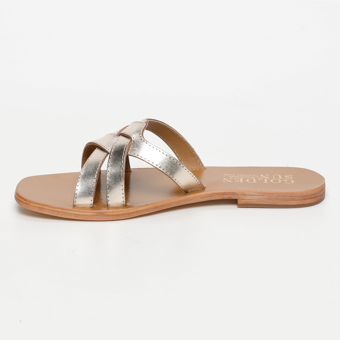 TOCHA sandales en cuir gold