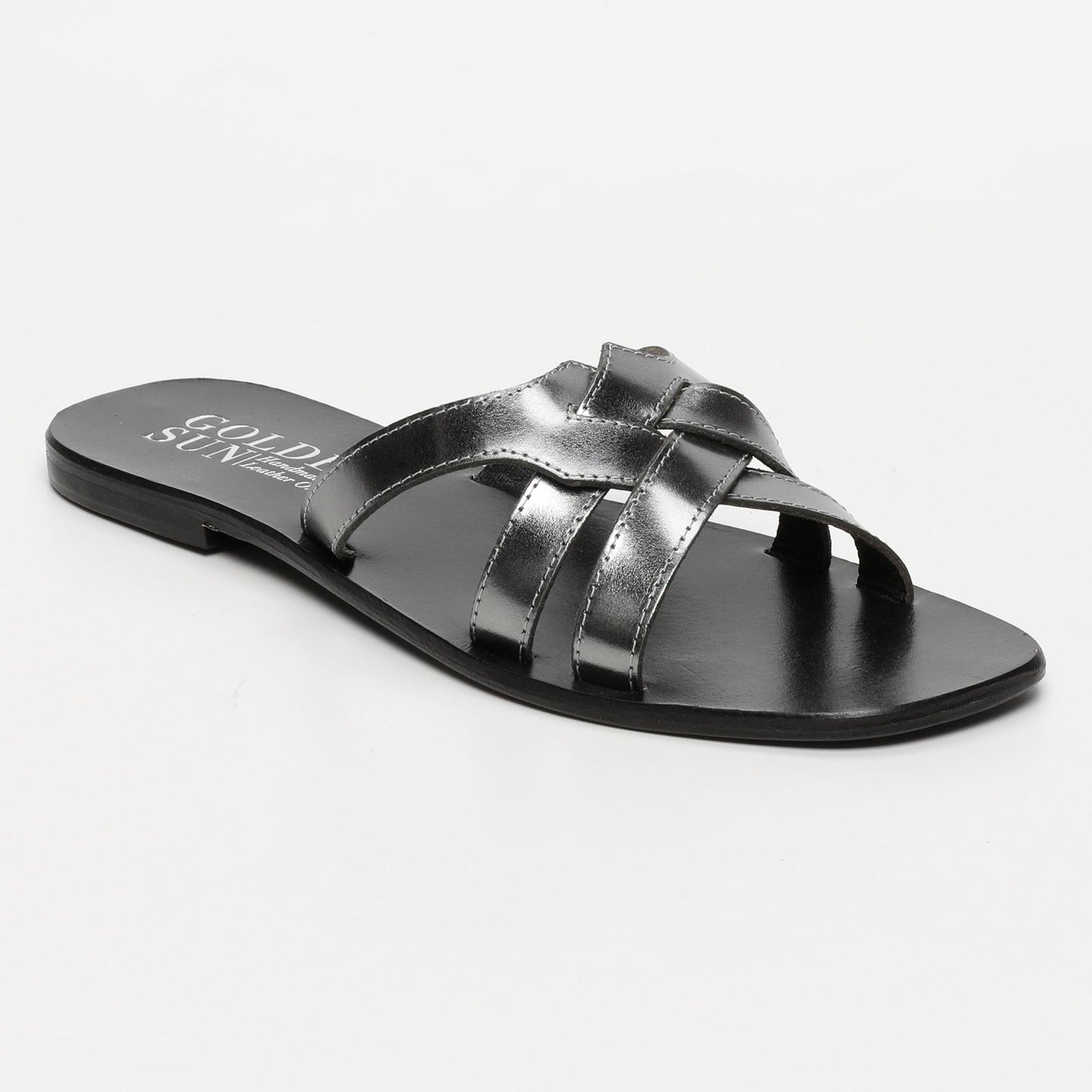 TOCHA sandales en cuir pewter