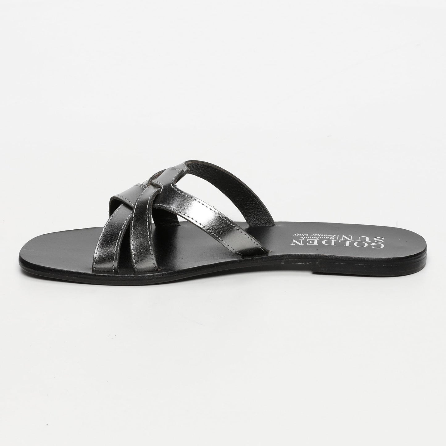 TOCHA sandales en cuir pewter