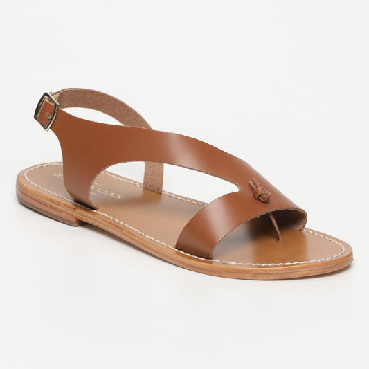 VALDREU sandales en cuir camel