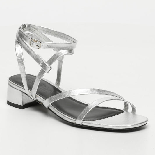 WILLDA sandales en cuir silver