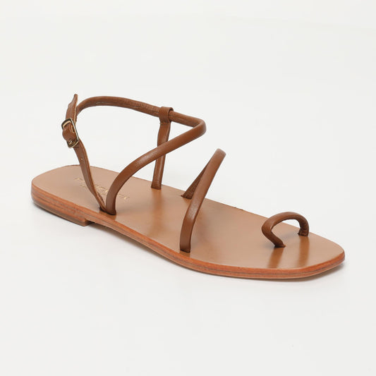WILLOW sandales en cuir camel