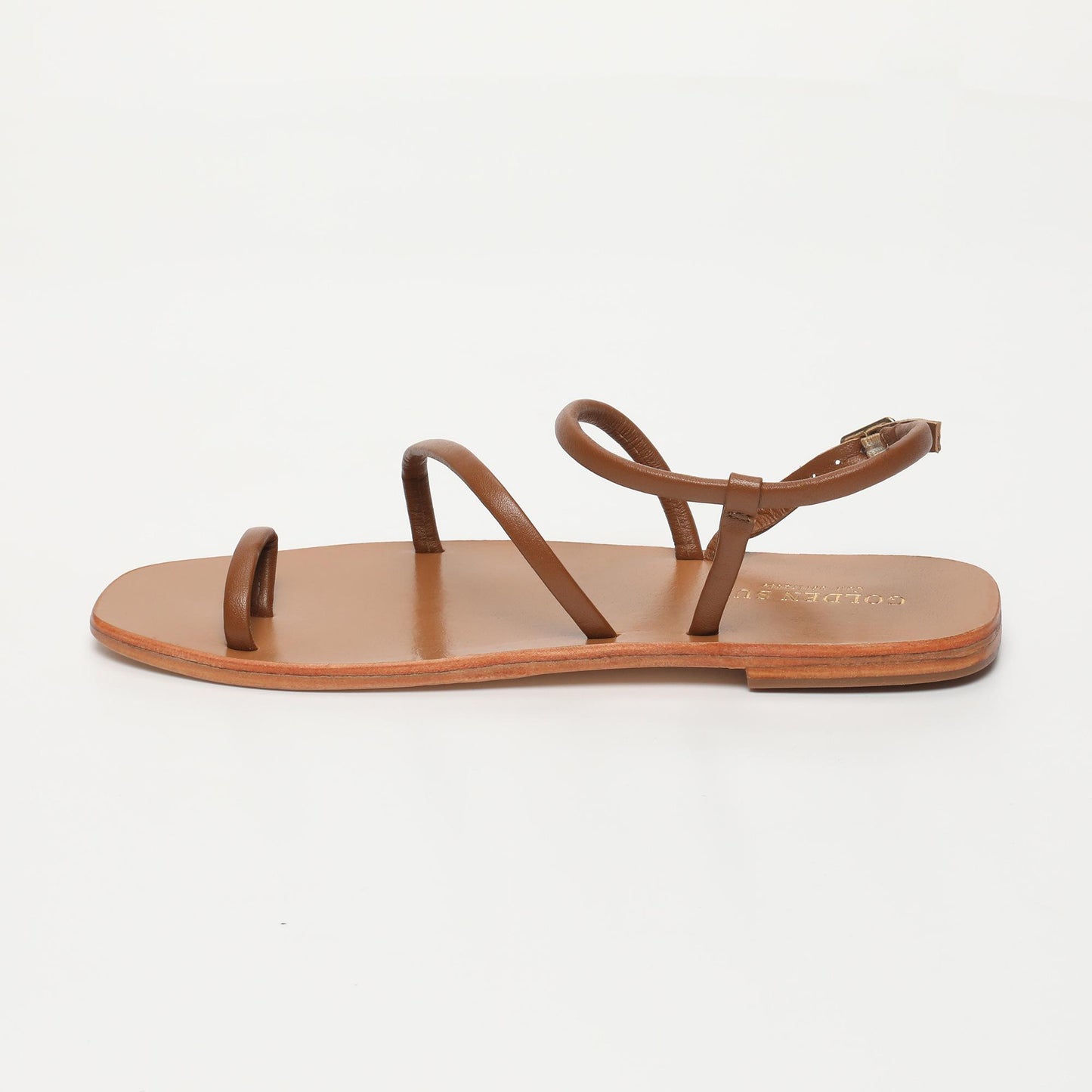 WILLOW sandales en cuir camel