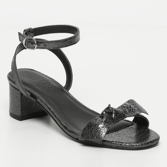 WINNE sandales en cuir pewter crackle