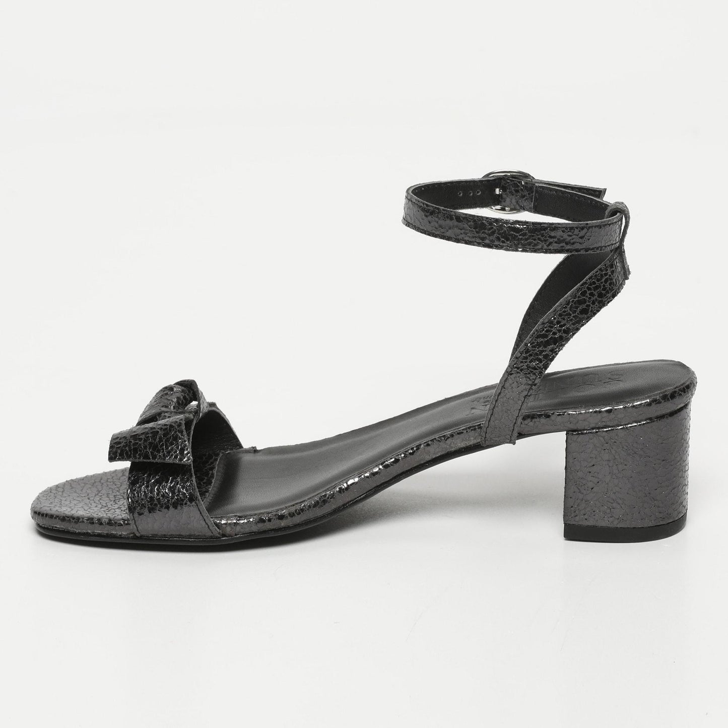 WINNE sandales en cuir pewter crackle