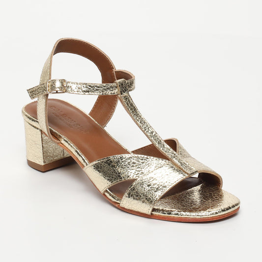 WIOLETA sandales en cuir gold
