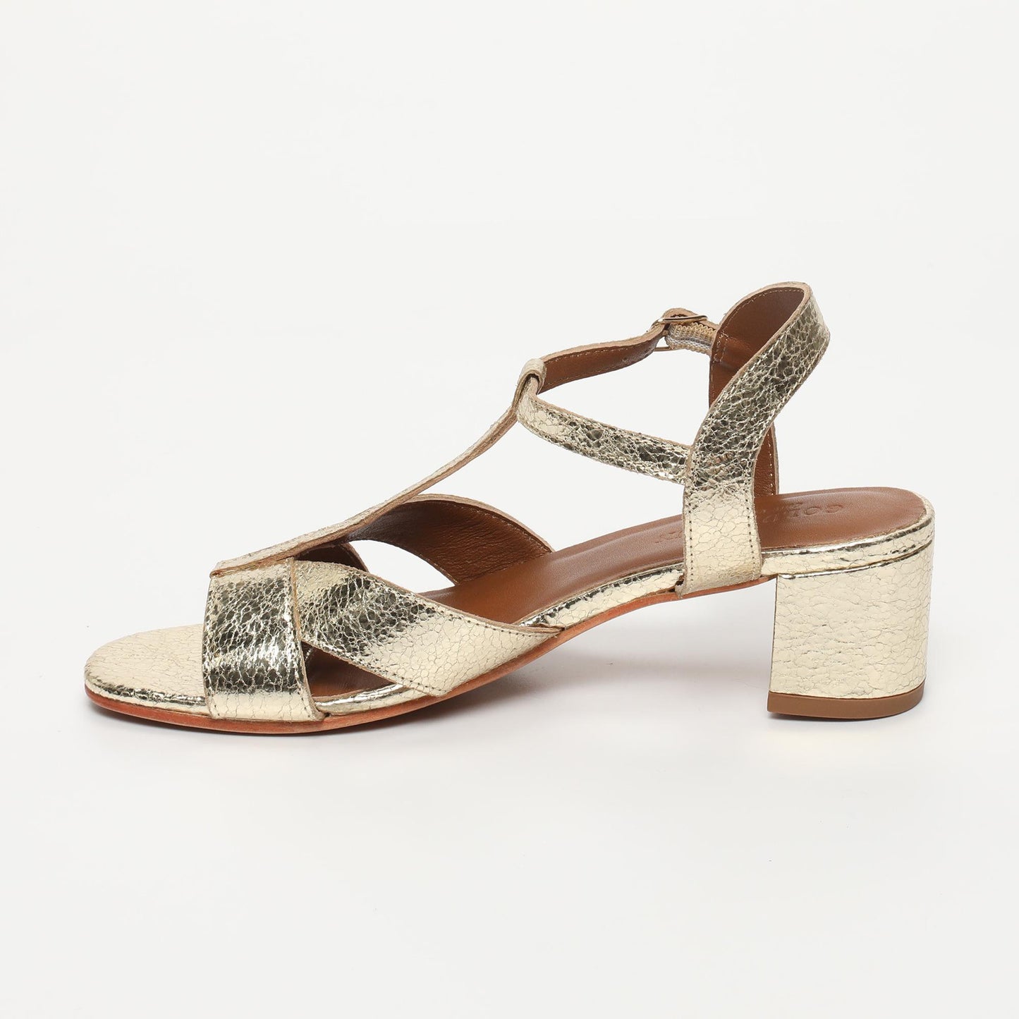 WIOLETA sandales en cuir gold