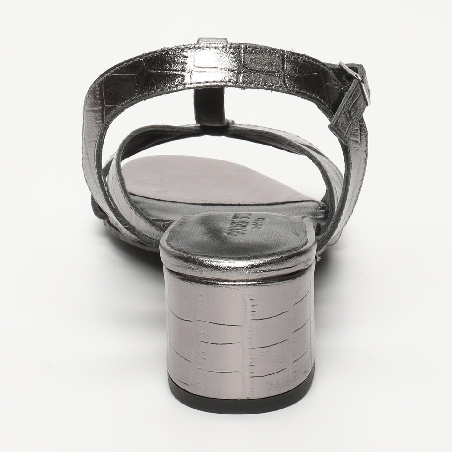 WIOLETA sandales en cuir pewter croco